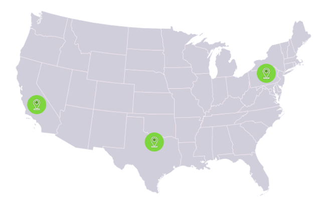 SKUPREME fulfillment centers map